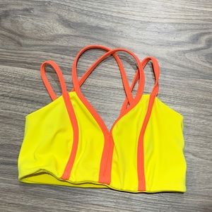 Five Dancewear Bra Top YL Street Size Girls 6 orange and yellow